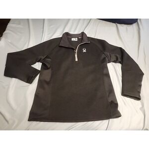 SPYDER Half Zip Midweight Core‎ Sweater In Black - Size L - Style #199306